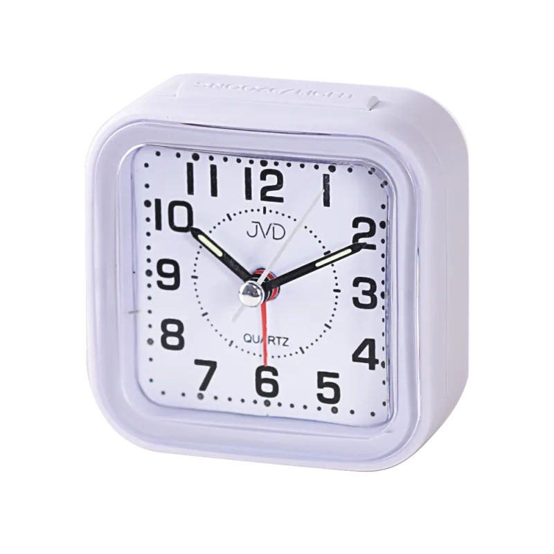 JVD Levný analogový ručkový bílý budík JVD SRP6808.3 s osvětlením