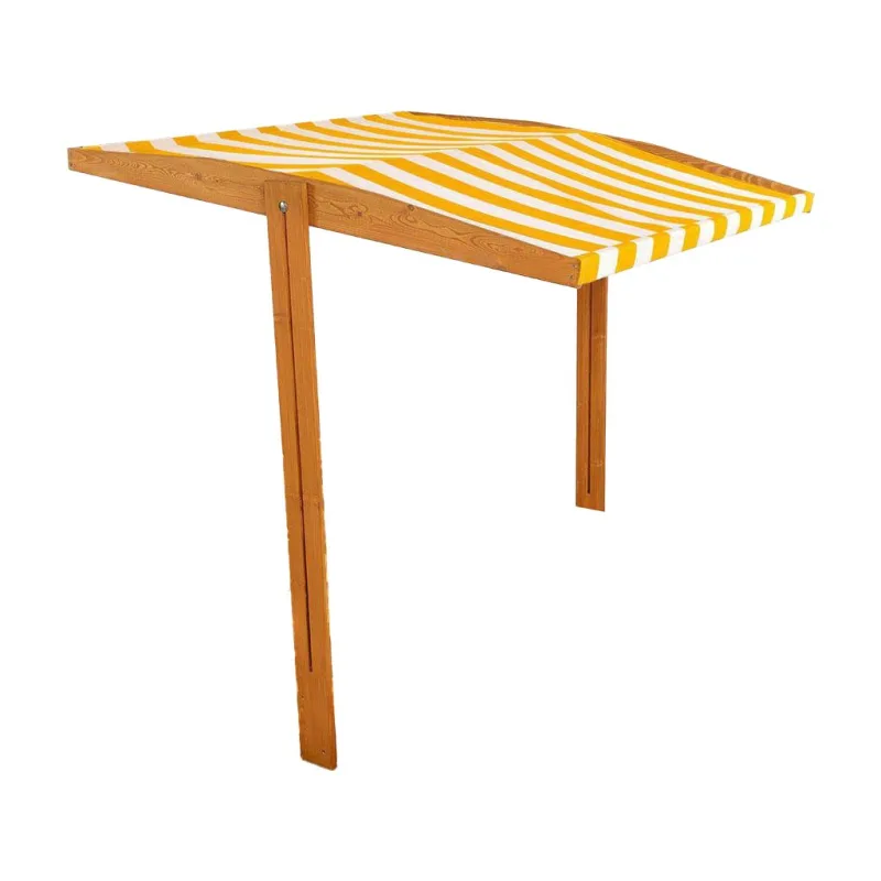 Strieška pre detské drevené pieskovisko Baby Mix 120x120 cm žlto-biela