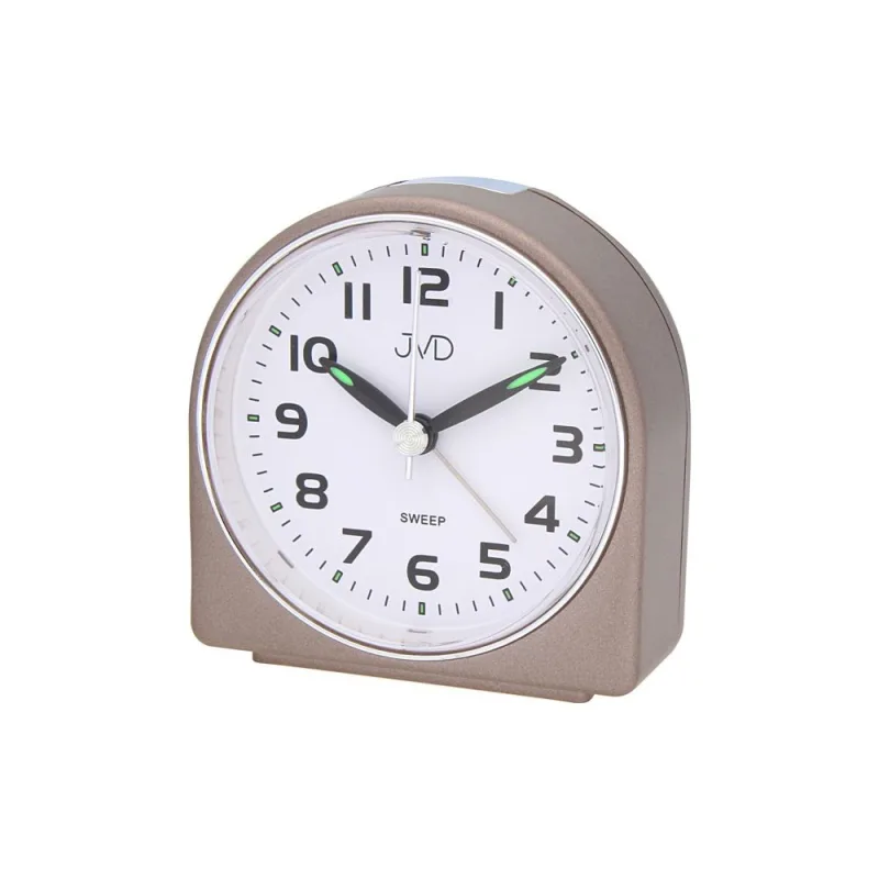 Tichý netikající moderní analogový budík JVD SRP902.3 - zlatý
