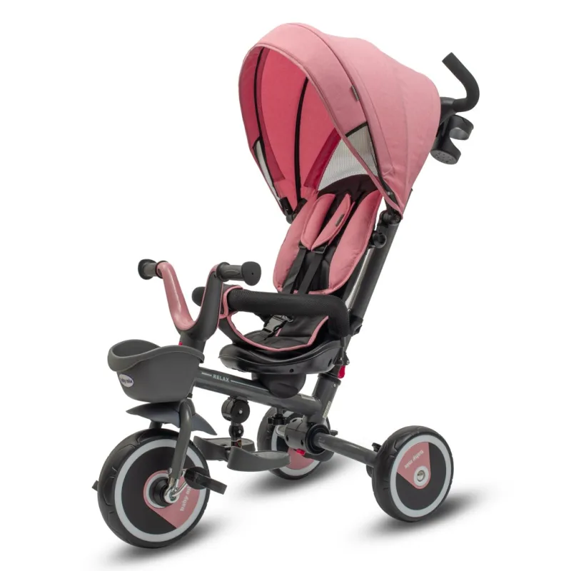 Detská trojkolka Baby Mix 5v1 RELAX 365° ružová
