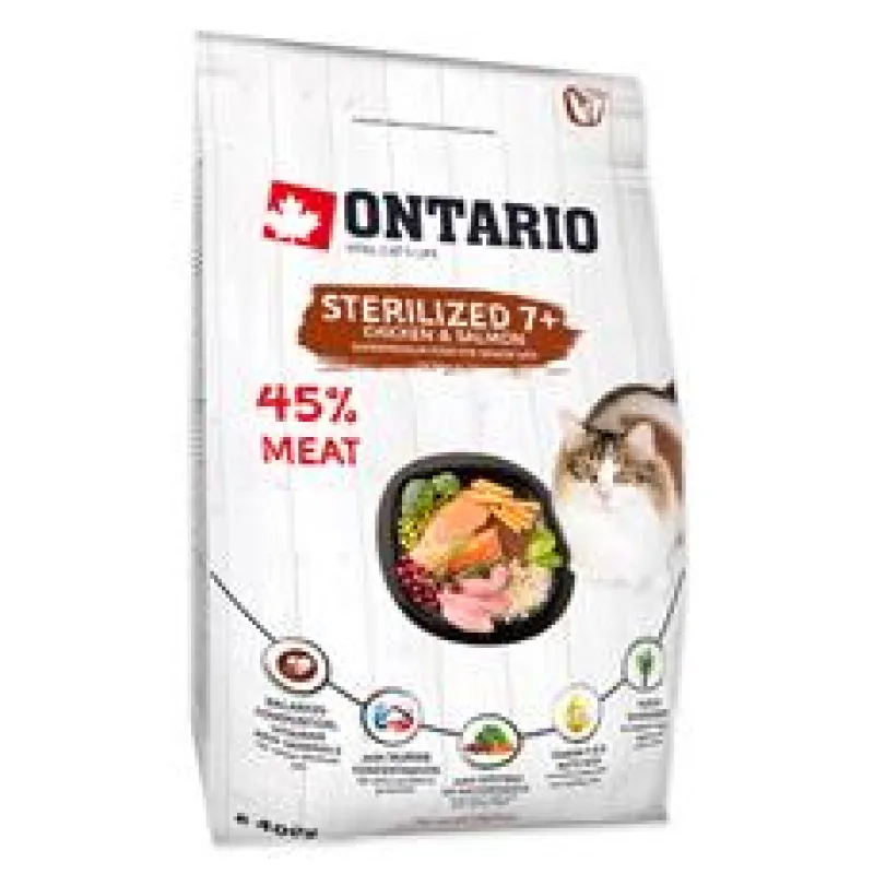 ONTARIO Cat Sterilised 7+ 6,5 kg