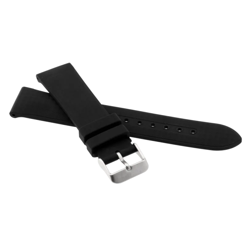 JVD Pánský černý silikonový řemínek na hodinky RP 102/20