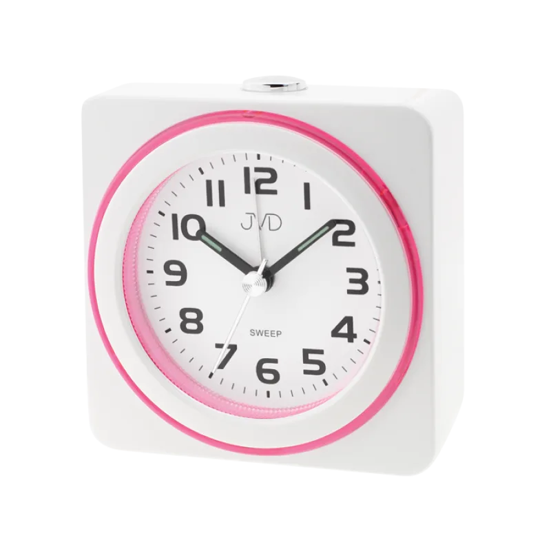JVD Tichý netikající dětský ručkový budík s osvětlením JVD SRP909.3