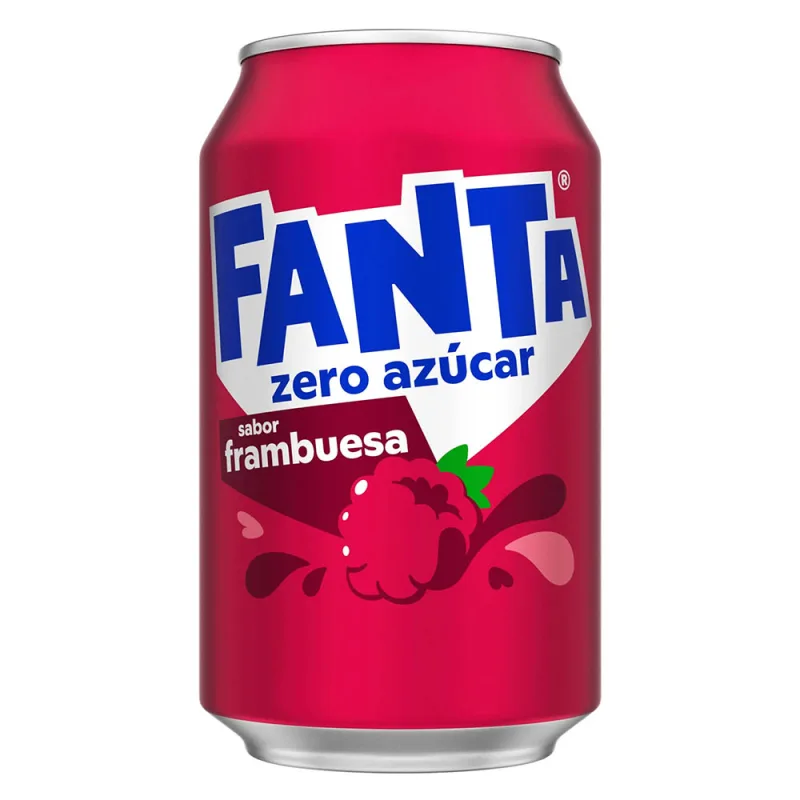 Fanta Frambuesa Zero Sugar 330ml