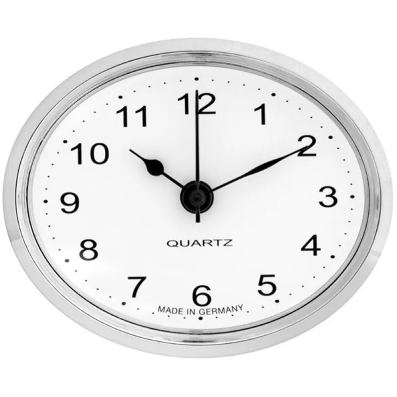 MPM Vestavné hodiny 80x65 mm - stříbrné, arabské číslice 550/4130-04 E22.4779.006905