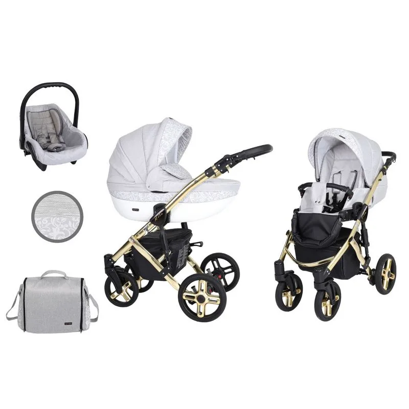 Kočík Kunert Mila Premium gold frame 3v1 - 12