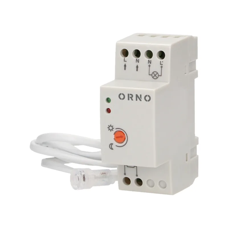 ORNO Súmrakový spínač na DIN lištu s externým čidlom 1m, 3000W IP20/IP65