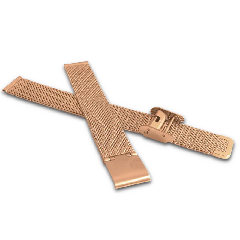 MINET Rose gold kovový tah MESH Band Rose Gold - 16 MPSNR16