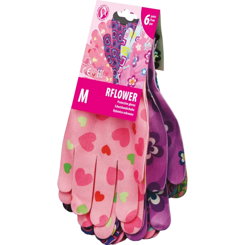 Reis RFLOWER rukavice 6 Pack multicolor S-M