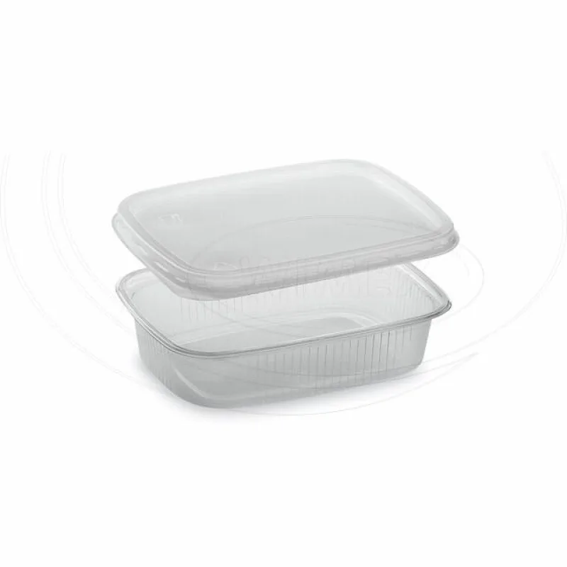 Miska hranatá průhledná 125 ml + víčko (PP) [2 x 50 ks] (PP501.1 - CH7N)