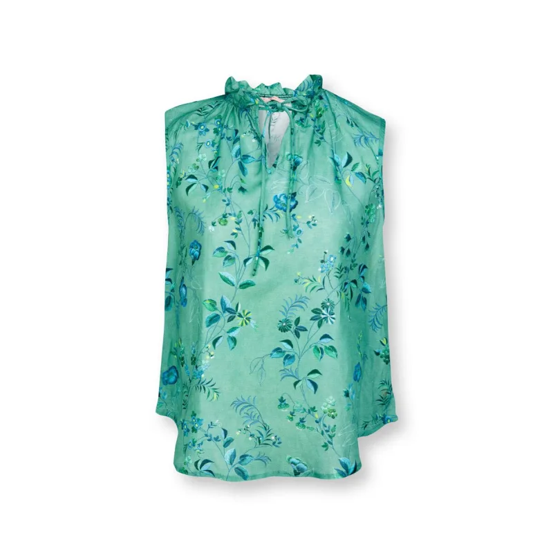 Pip Studio Timmy tílková halenka Tokyo Blossom, zelená