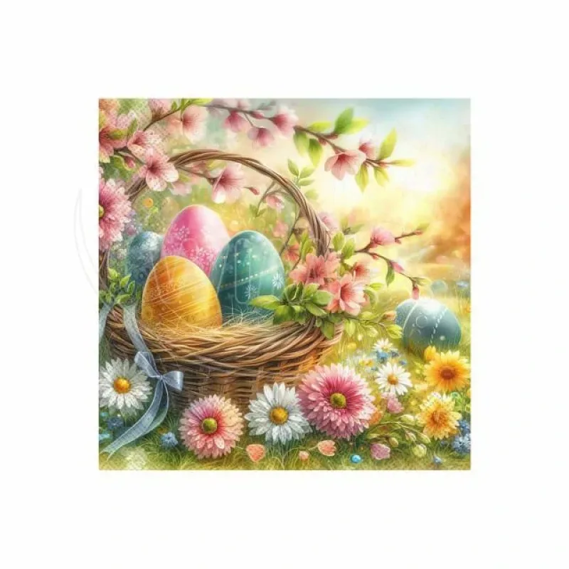 Velikonoční ubrousky 3-vrstvé 33 x 33 cm (PAP - FSC Mix), 20 ks (83104 - CH3N)