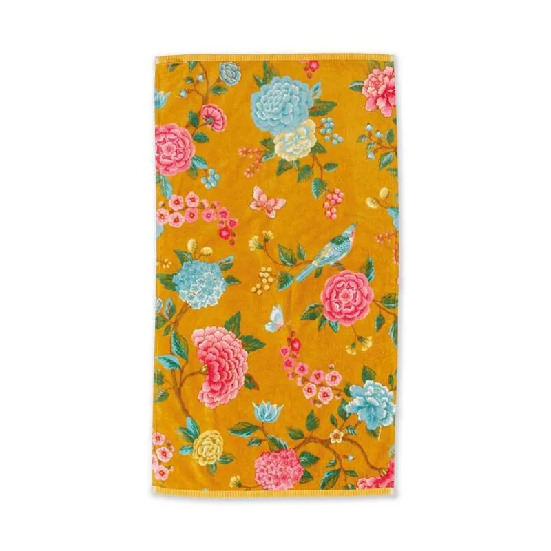 Pip Studio Good Evening bavlněný froté ručník žlutý 55x100 cm