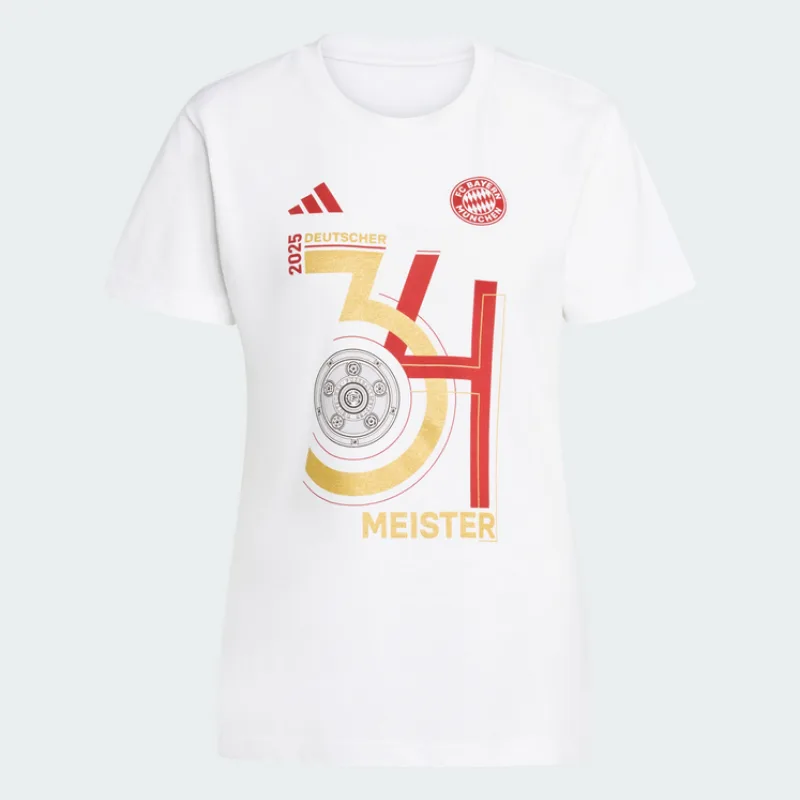 Adidas FC Bayern München - Bayern Mníchov Champions 2025 tričko biele dámske