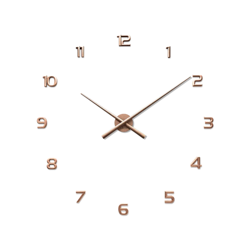 Rose gold nalepovací hodiny LAVVU 3D STICKER Rose Numerals LCT1173