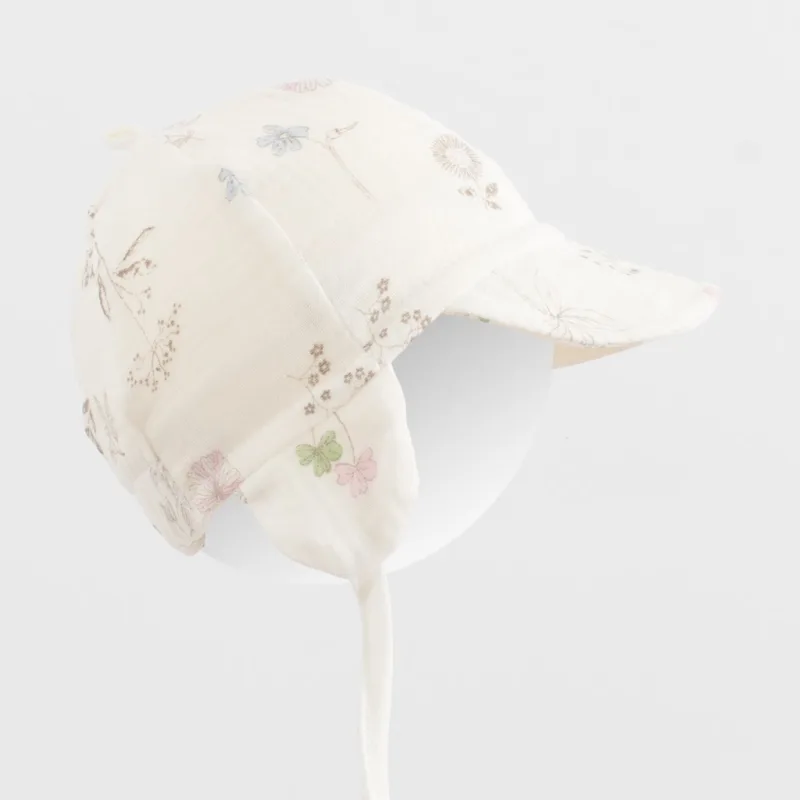 Detská letná mušelínová čiapka so šiltom New Baby Zoe