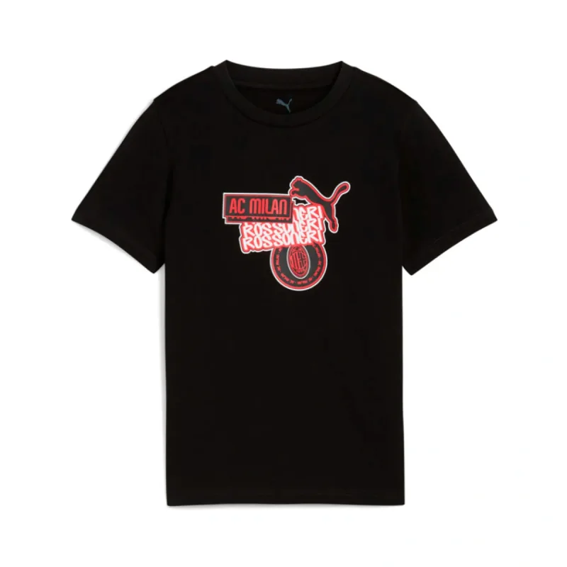 Puma AC Miláno (AC Milan) tričko čierne detské