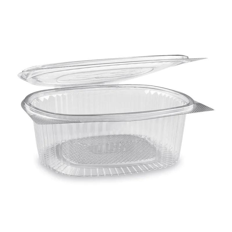Miska oválná průhledná s víčkem 1500 ml (rPET) [50 ks] (77815)