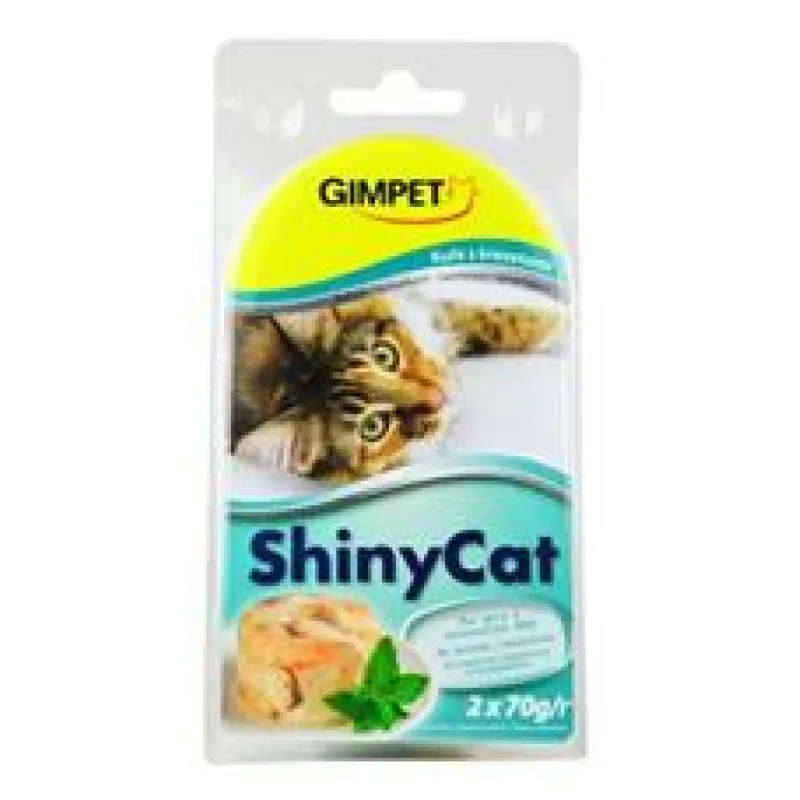 Gimpet Shiny Cat Kuře+Krevety 2x70 g