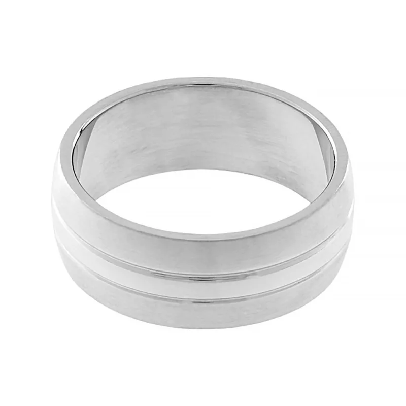 MPM Ocelový snubní nerezový prsten 5388 (velikost 51) - stříbrné barvy