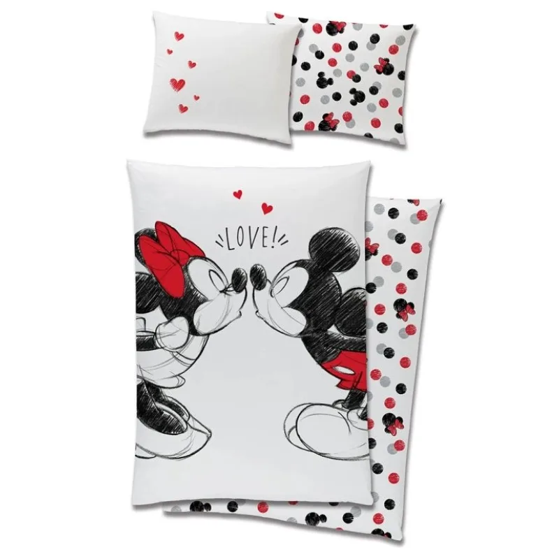 Detské obliečky Minnie a Mickey Mouse Love 140x200/70x90 cm
