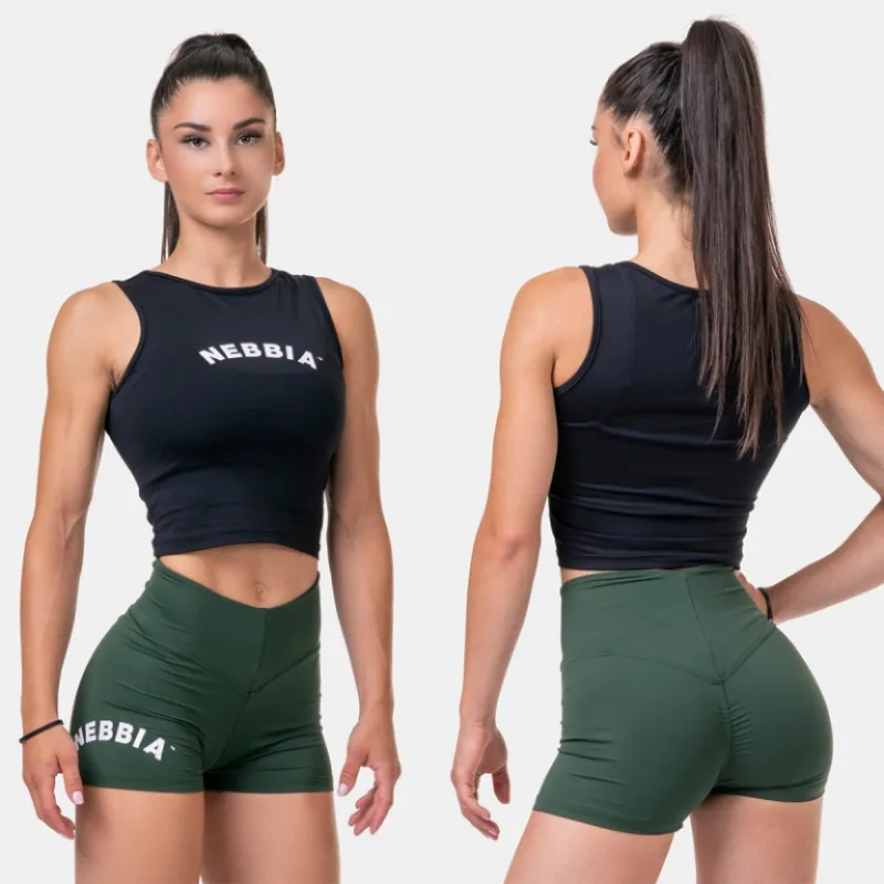 Fit and Sporty top 577 Black - NEBBIA Veľkosť: XS