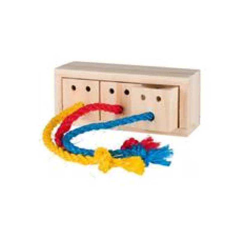 Hra pro králíky - dřevěná kostka na pamlsky 16x6x7 cm 1 ks