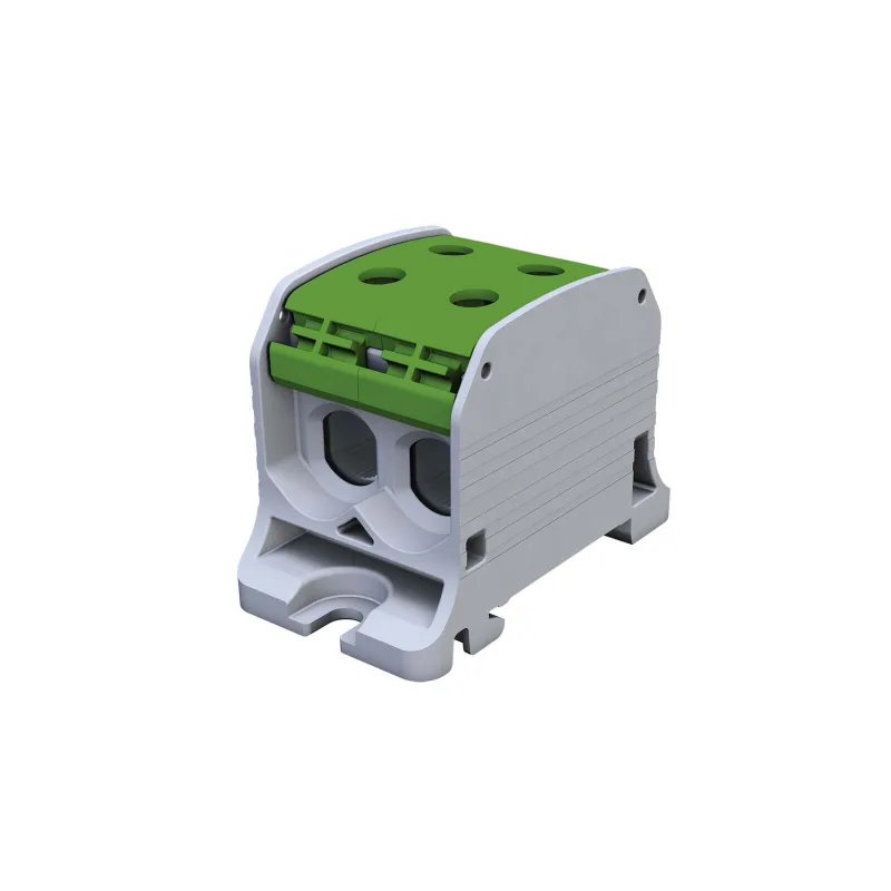 Univerzálna svorka SIMBLOCK STB 50-2 zelená Al/Cu 2x50mm2 jednopólová, 4 otvory