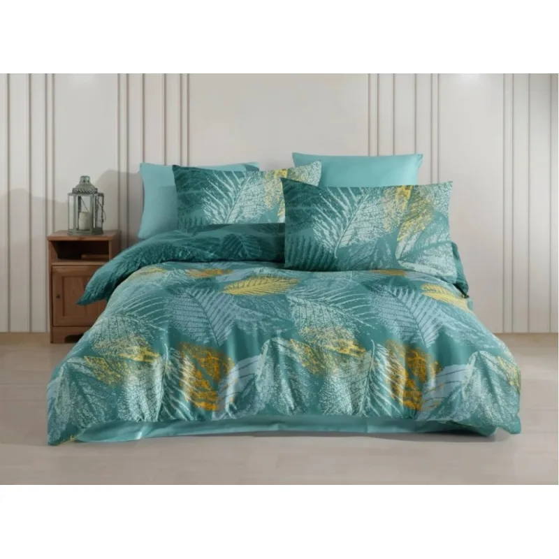 Obliečky Satén Paloma green 200x220/2x70x90 cm