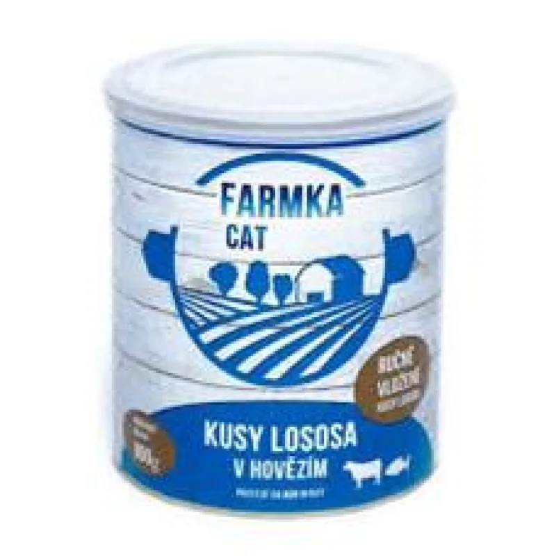 FARMKA Cat s lososem, konzerva 800g