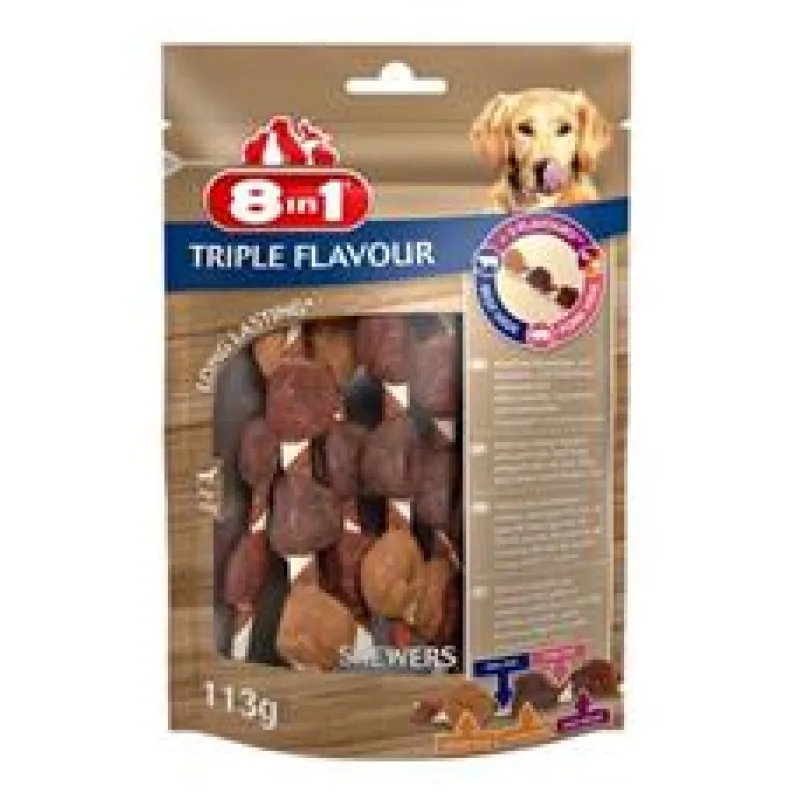 Pochoutka 8in1 Triple Flavour skewers 6 ks