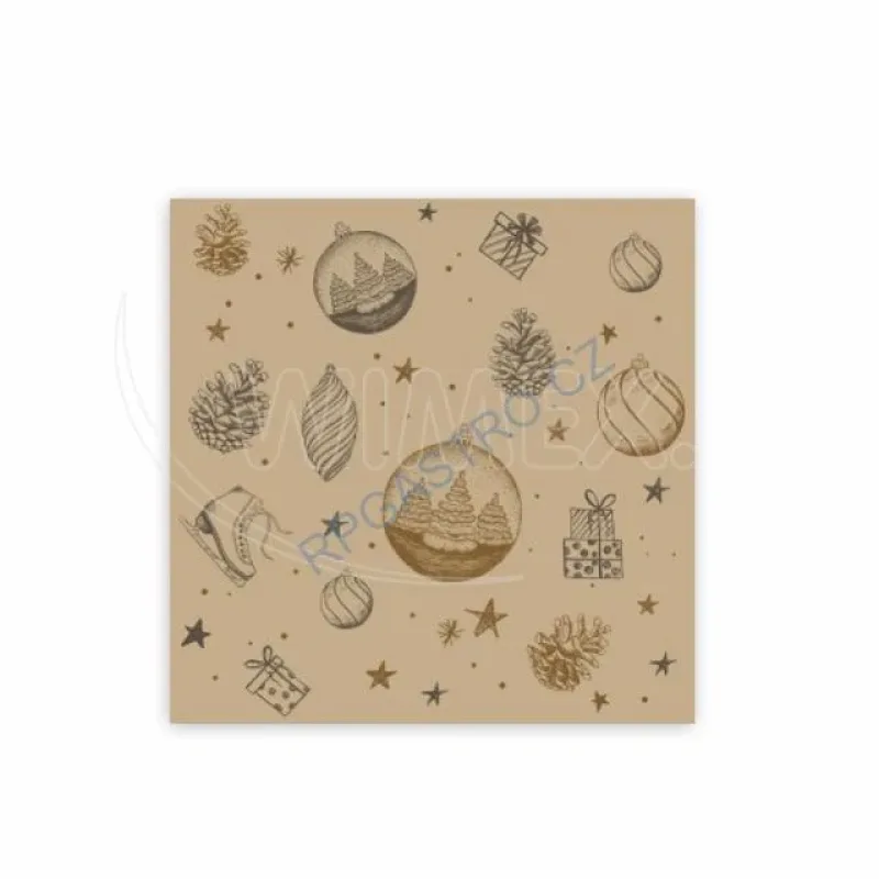 Ubrousky 3-vrstvé 33 x 33 cm VÁNOCE [20 ks] (84139 - CH3A)