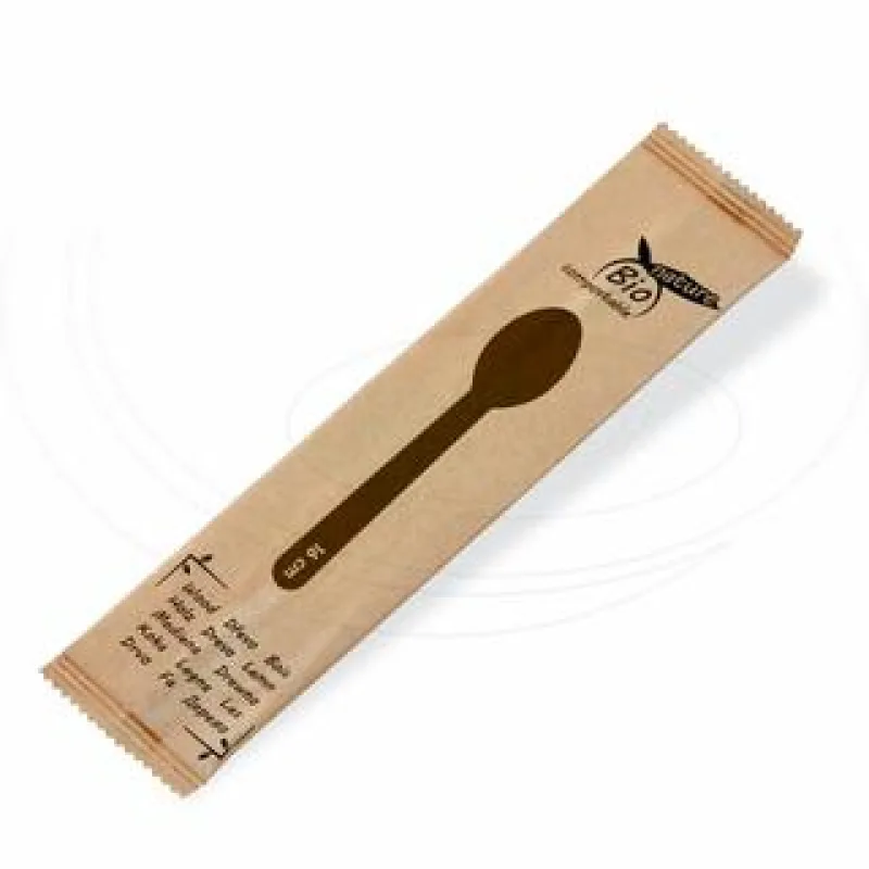 Lžíce dřevěné 16 cm jednotlivě hygienicky balené [100 ks] (40026)