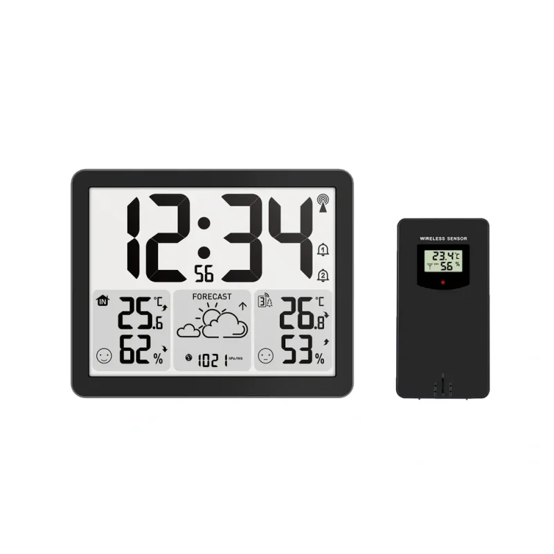 JVD Černá rádiem řízená meteorologická digitální stanice JVD RB3569