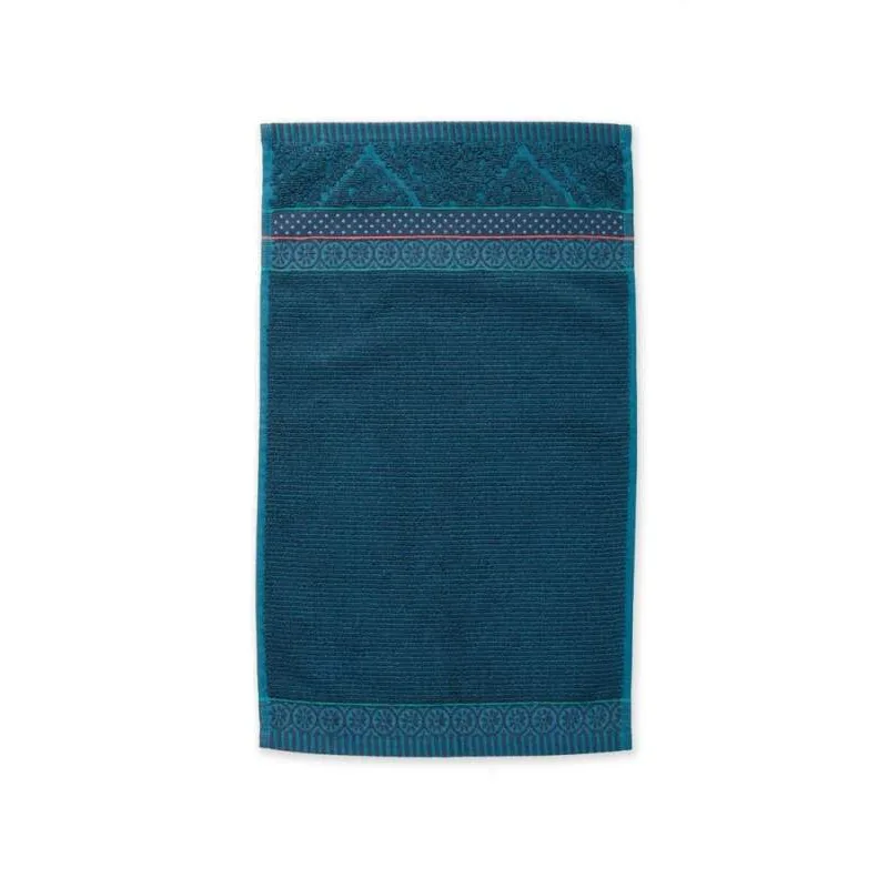 Pip Studio bavlněný froté ručník na ruce Soft Zellige tmavě modrý 30x50 cm