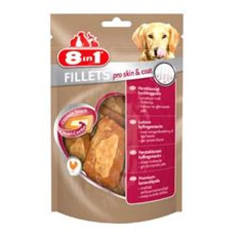 Pochoutka 8in1 Fillets pro skin&coat S 80 g