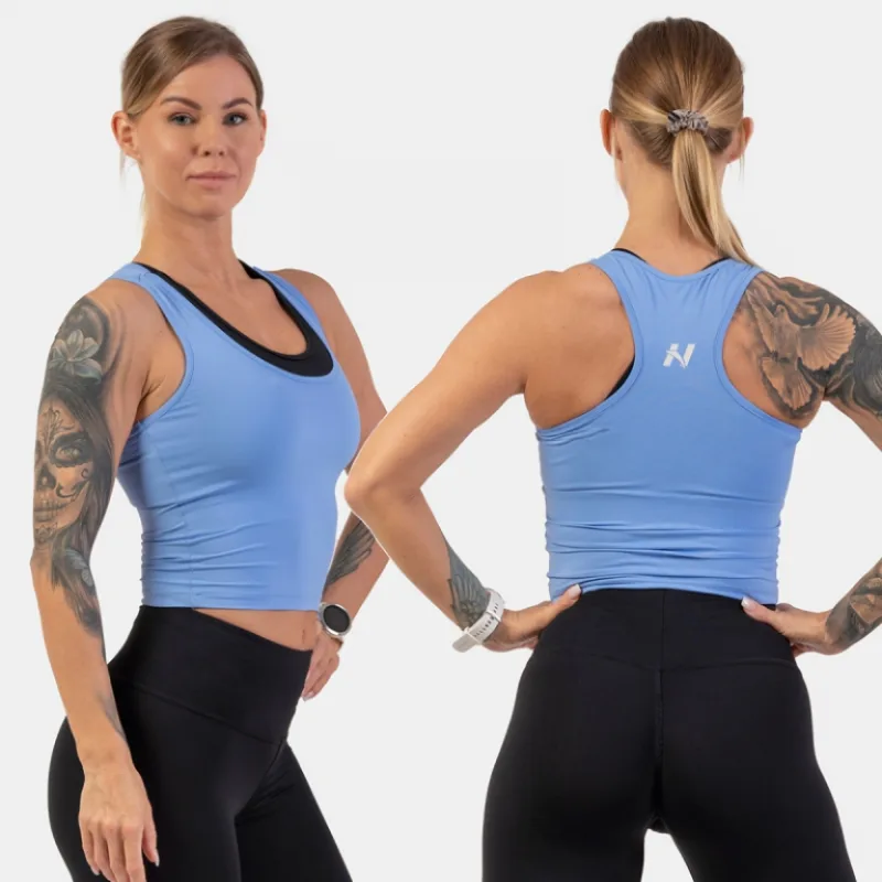 Dámske crop tielko 422 Blue - NEBBIA Veľkosť: S