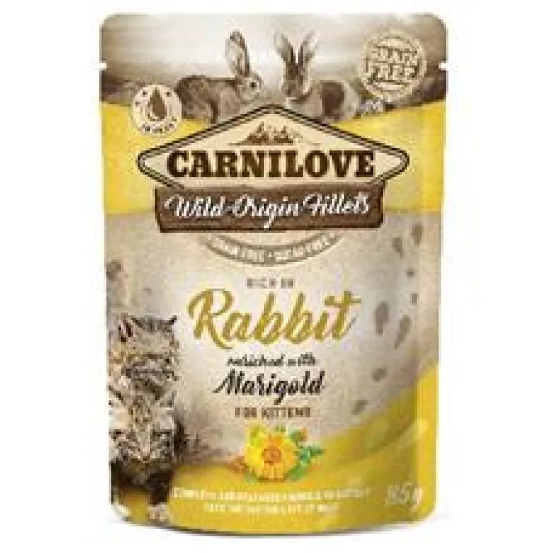 Carnilove Cat Pouch Kitten RabbitEnriched&Marigold 85 g