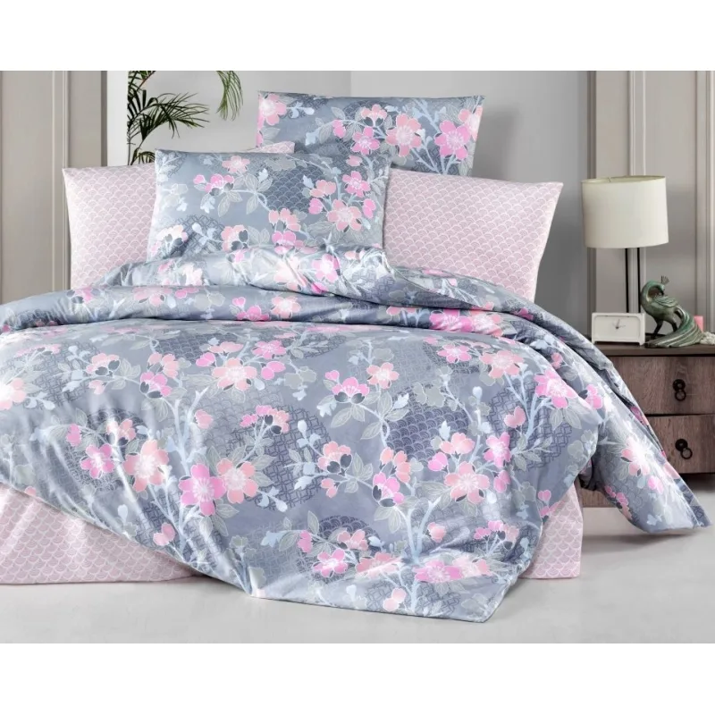 Obliečky Satén Sarah pink 200x200/2x70x90 cm