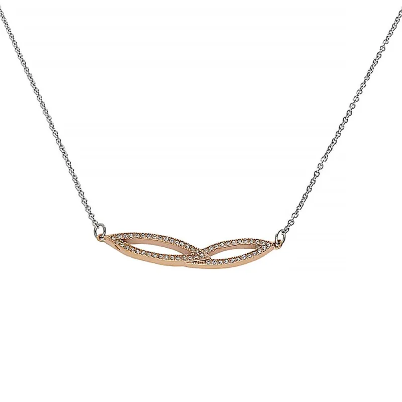 MPM Dámský ocelový nerezový řetízek 7715 - stříbrnorůžové barvy SNE.7715