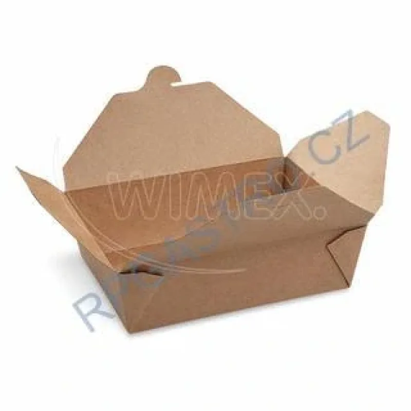 Food box (PAP/PE) nepromastitelný kraft `L` 195 x 138 mm 2500ml [40 ks](48628)