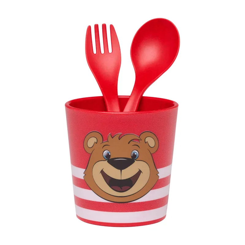 FC Bayern München - Bayern Mníchov hrnček Berni a súprava príborov - 2 ks