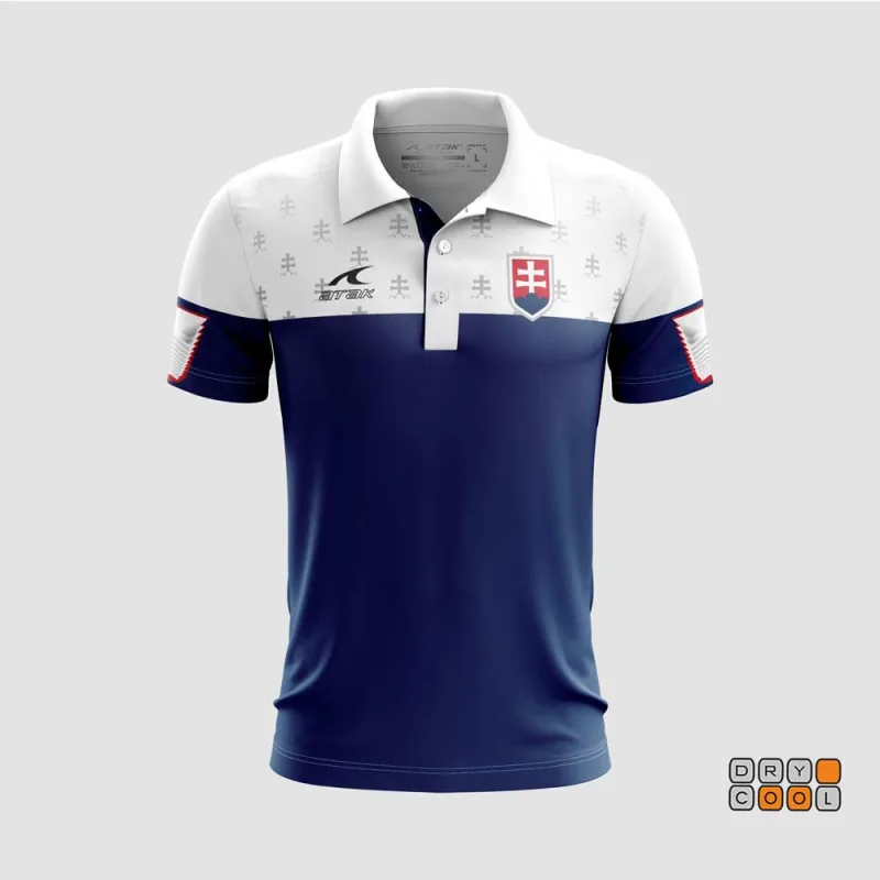 Slovensko Slovakia polokošeľa modro-biela pánska