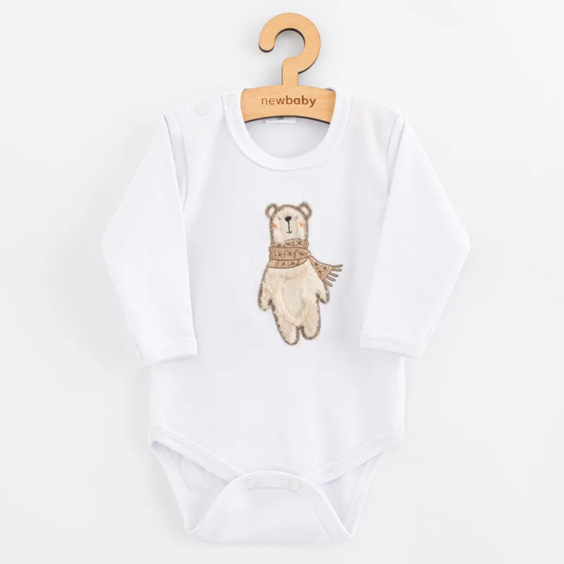 Dojčenské body s dlhým rukávom New Baby Polar Bear