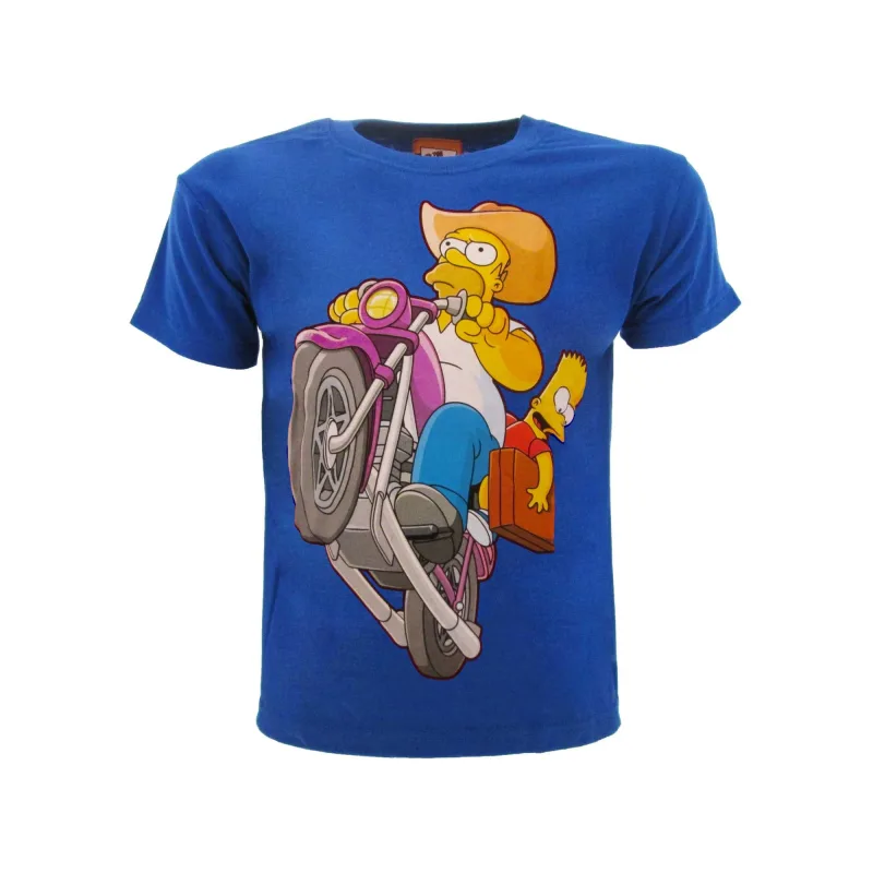 The Simpsons (Simpsonovci) Homer a Bart tričko modré detské - SKLADOM