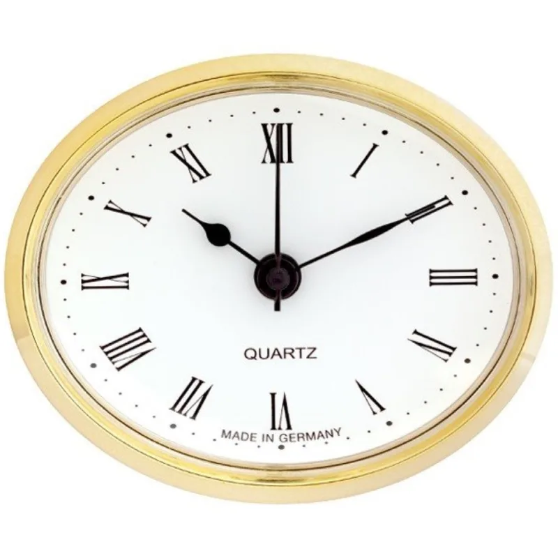 MPM Vestavné hodiny 80x65 mm - zlaté, římské číslice 550/4130-01 E22.4776.003401