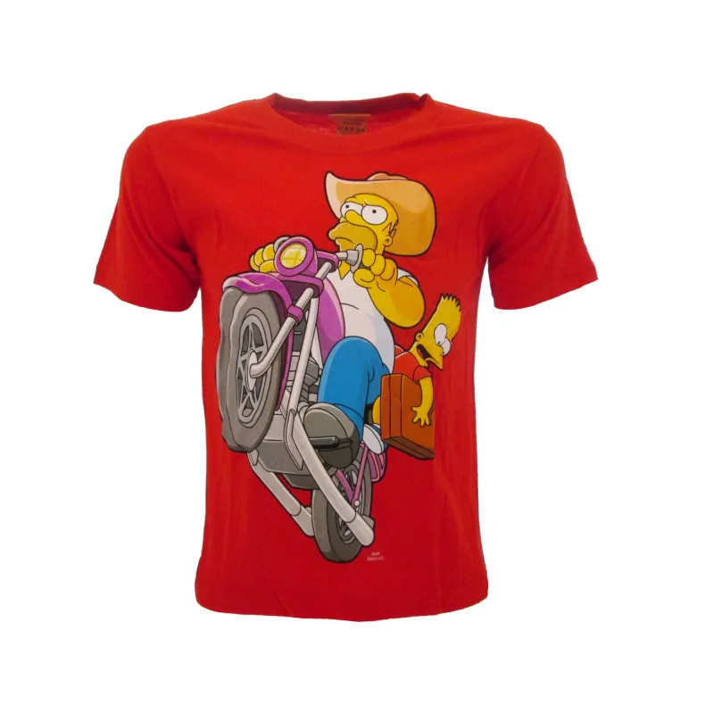 The Simpsons (Simpsonovci) Homer a Bart tričko červené detské - SKLADOM