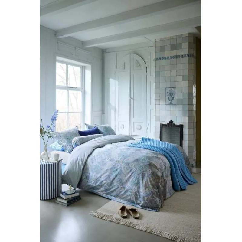 Pip Studio perkálové povlečení Moon Flower světle modré 140x200 + 70x90 cm