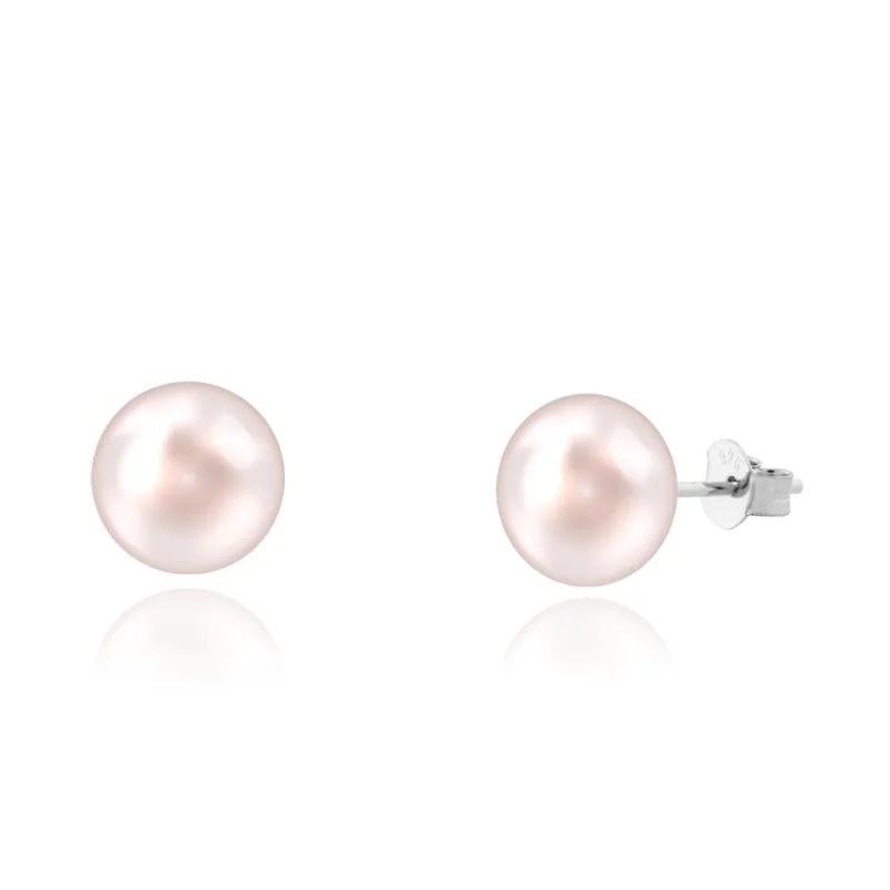 JVD Dámské peckové stříbrné náušnice s perlami SVLE0545XD2P207