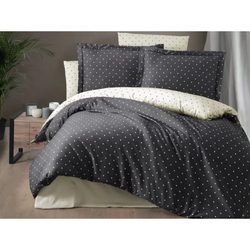 Brotex Obliečky Satén Serena antracit 240x200/2x70x90 cm